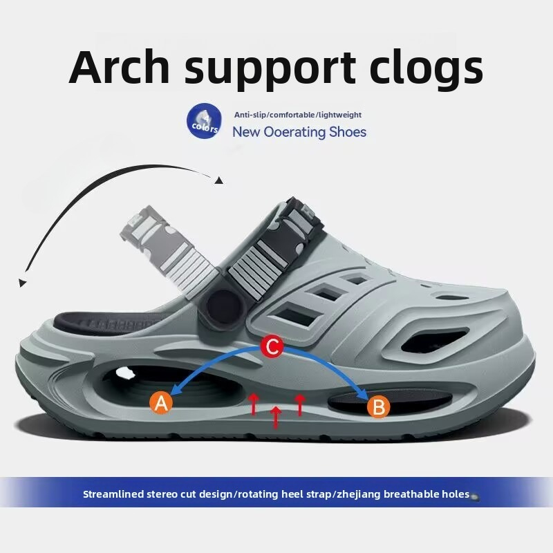 Men'S Shoes With Support - 아치 서포트가 있는 레이어드 천공 신발,