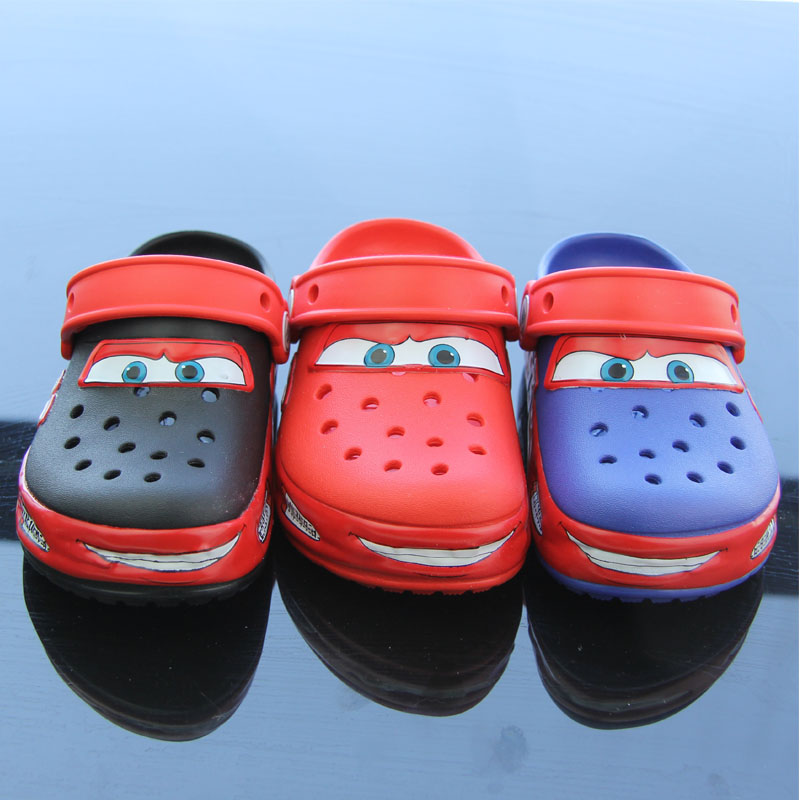 Men Shoes Red Tape - 애니메이션 캐릭터가 그려진 빨간색 샌들, 부드러운