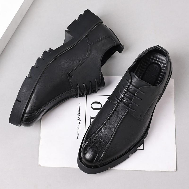Men Shoes Office - 10cm 키높이 소가죽 남성용 신발, 패셔너블하고