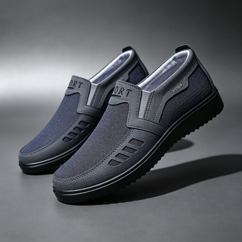 Men'S Shoes Dress Casual - 남성용 슬립온 캔버스 로퍼 통기성 편안한