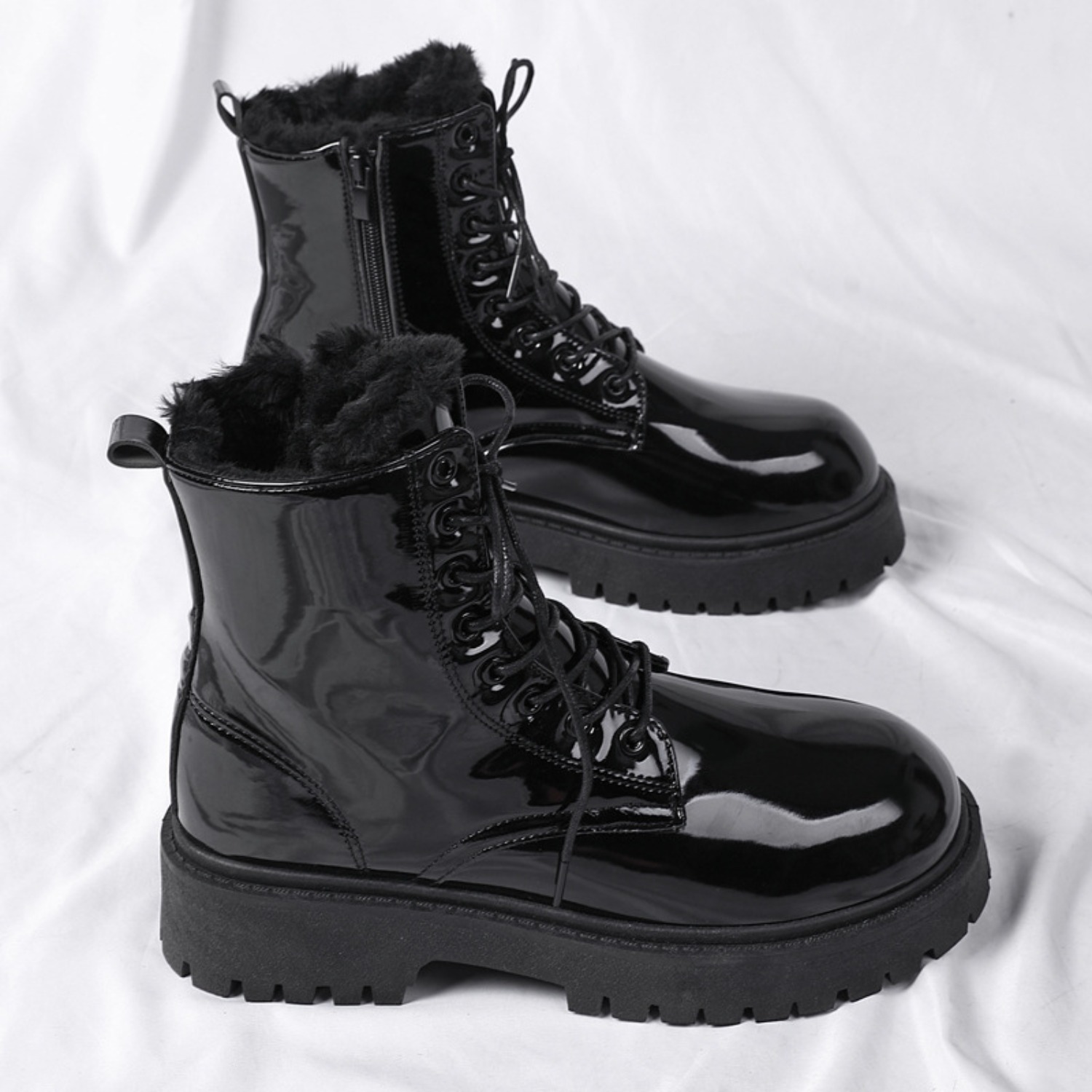 남성용 따뜻한 플러시 하이탑 부츠 겨울용 소프트솔 논슬 - Men Shoes Office 리뷰 및 가격
