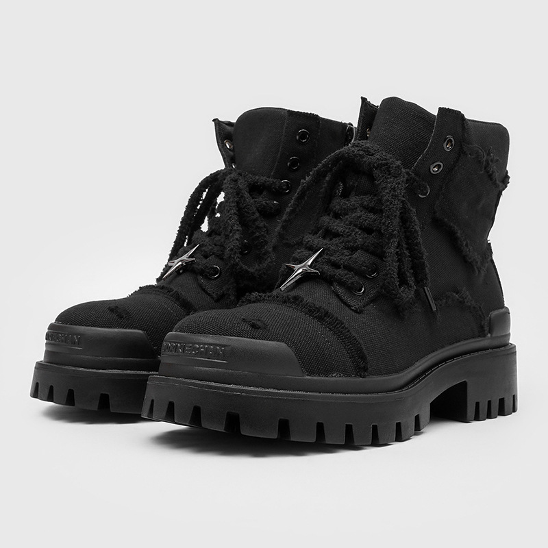 남성용 하이탑 플랫폼 부츠 두꺼운 밑창 캐주얼 워크 부 - Men'S Shoes Dress Casual 리뷰 및 가격