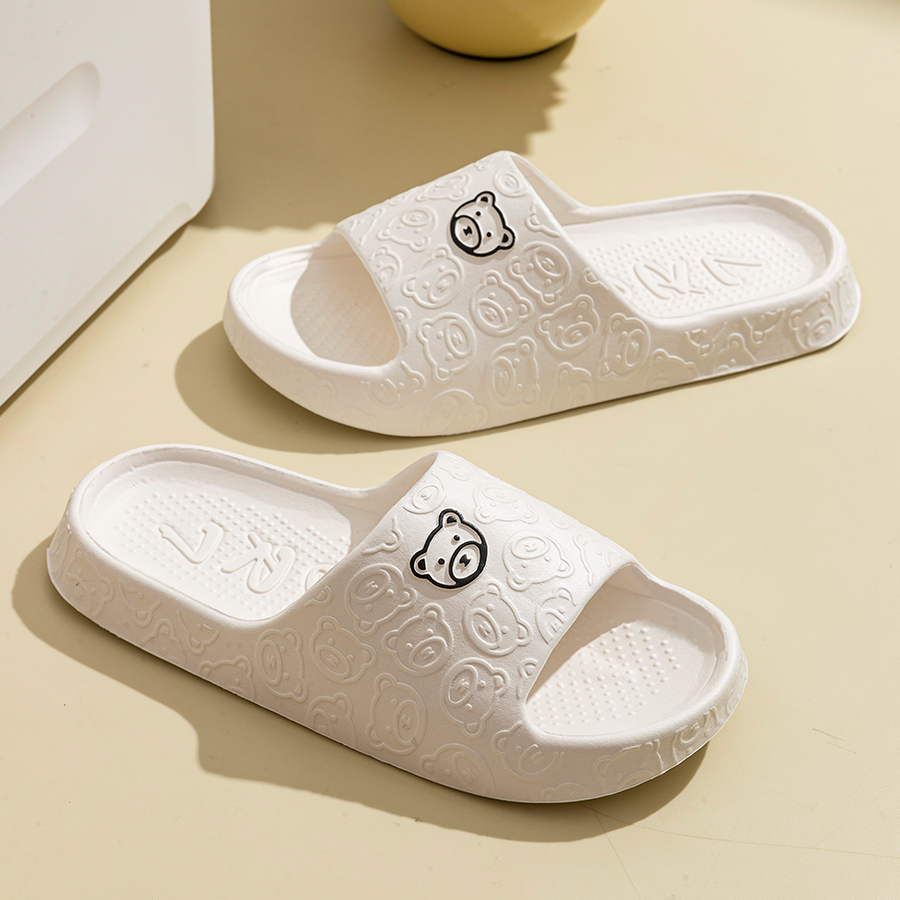 귀여운 곰 여성 슬리퍼 여름 실내 부드러운 만화 샌들  - Men'S Shoes To Women'S Size 리뷰 및 가격