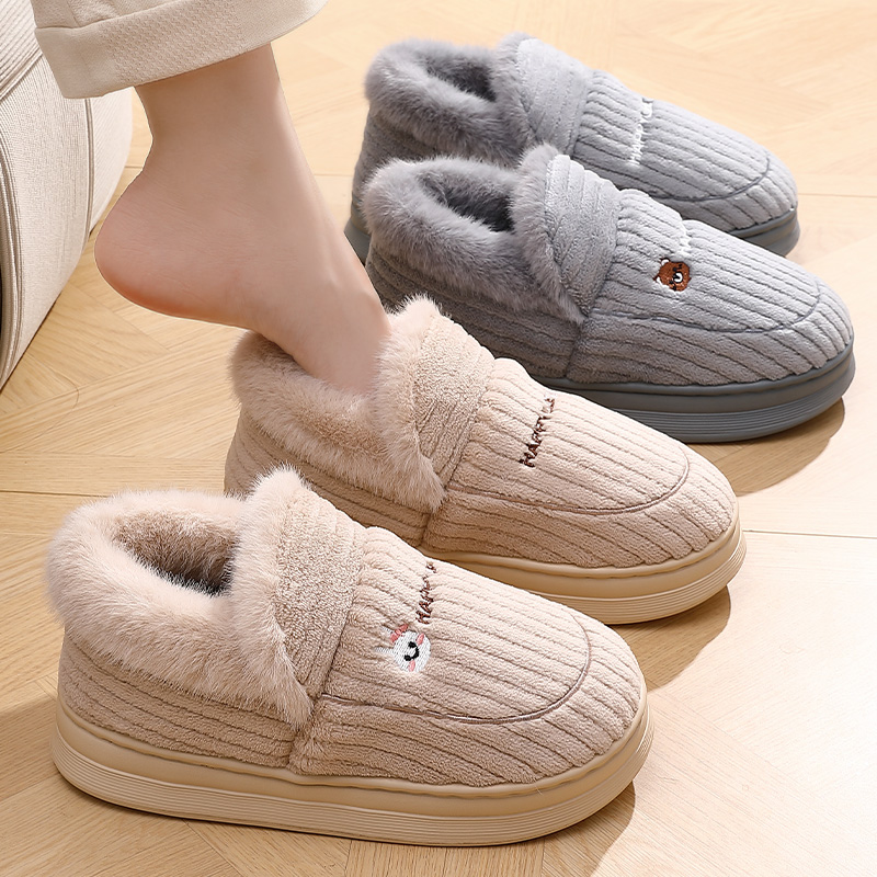 겨울용 따뜻한 슬리퍼 여성 남성용 4cm 두께 플랫폼  - Men Shoes H&M 리뷰 및 가격