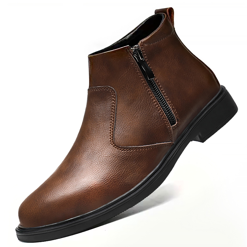 남성용 가을 겨울 신상 하이탑 가죽 신발, 지퍼가 달린 - Men'S Shoes Dress Casual 리뷰 및 가격