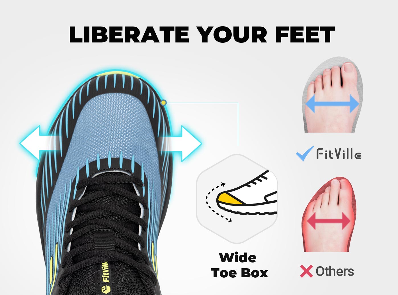 FitVille 남성용 트레일 러닝화 아치 지지대가 있 - Men Shoes Size Chart 리뷰 및 가격