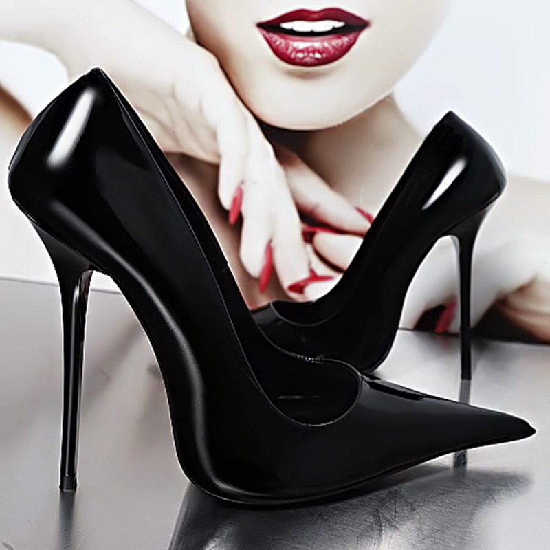 스타일리시 포인티 토 스틸레토 힐 펌프스, 블랙 레드  - Men Shoes Elegant 리뷰 및 가격