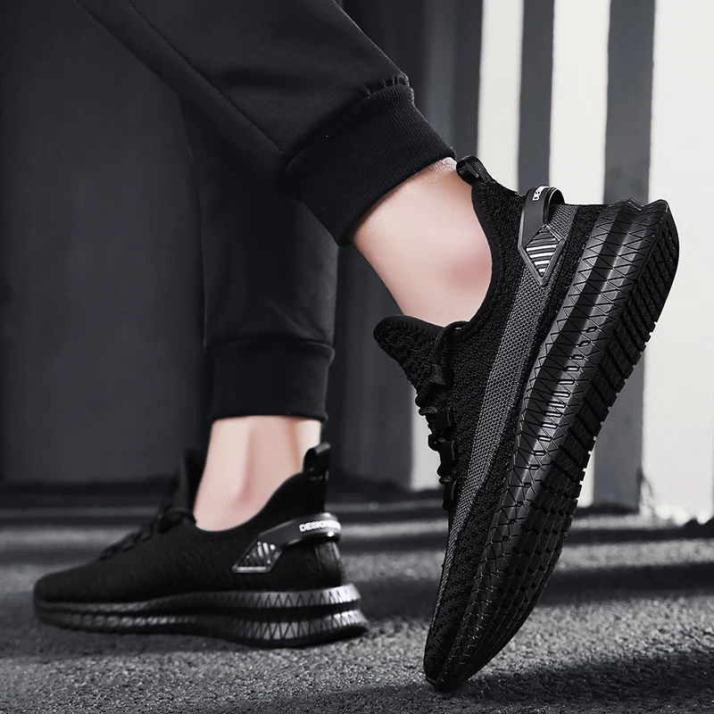 남성용 직조 신발 2025 신상 브랜드 통기성 스포츠화 - Men Shoes Type 리뷰 및 가격
