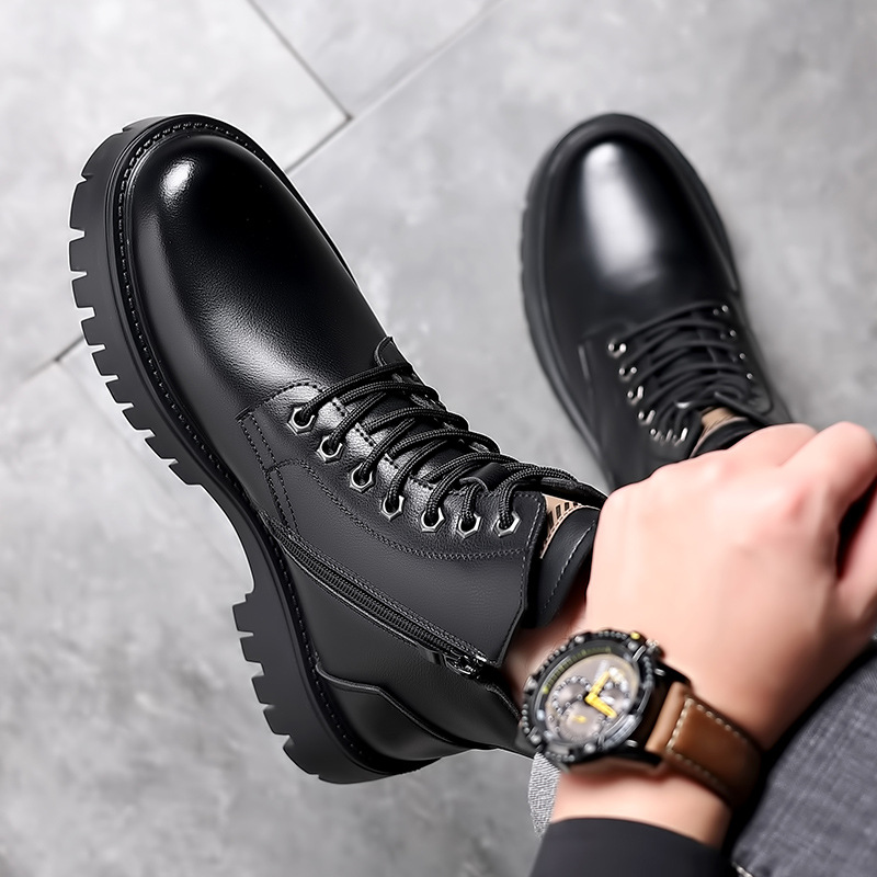 남성 클래식 정품 가죽 부츠 가을 겨울 방수 따뜻한 플 - Men Shoes Office 리뷰 및 가격