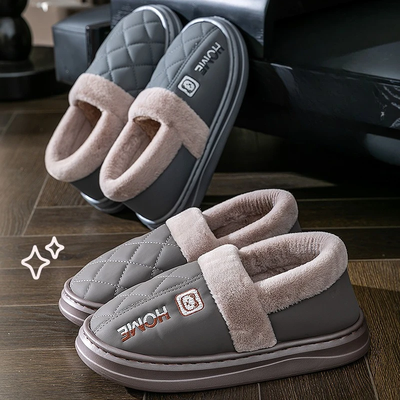 겨울용, 뒤가 막힌 디자인의 실내 슬리퍼, PU 소재, - Men Shoes Office 리뷰 및 가격