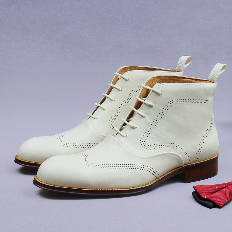 우아한 남성용 정품 가죽 첼시 부츠 고급 수제 편안한  - Men Shoes Elegant 리뷰 및 가격