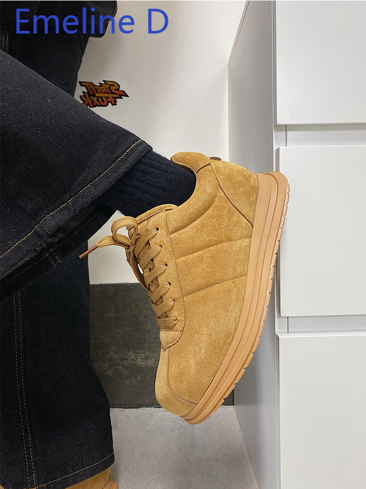노란색 두꺼운 밑창 레이스업 브레드 슈즈 패셔너블한 라 - Men Shoes Yellow 리뷰 및 가격