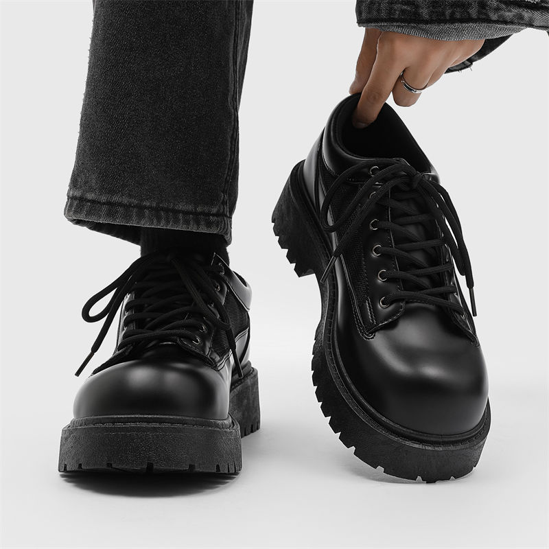남성 영국 스타일 캐주얼 키높이 블랙 청키 더비 가죽  - Men Shoes Office 리뷰 및 가격
