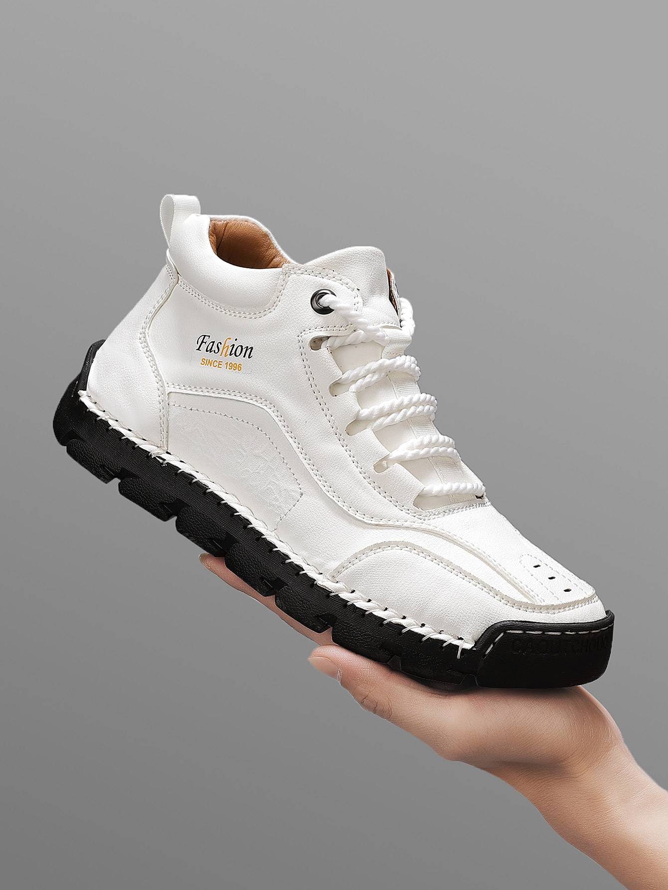 남성용 수제 미드탑 캐주얼 신발, 심플한 레터 프린트  - Men'S Shoes Dress Casual 리뷰 및 가격