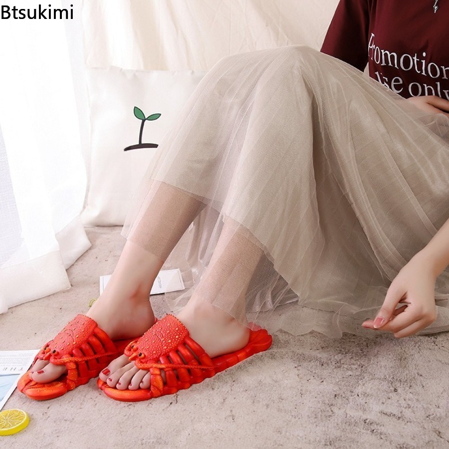 새로운 2026 여름 재미있는 만화 랍스터 슬리퍼 PV - Men'S Shoes To Women'S Size 리뷰 및 가격