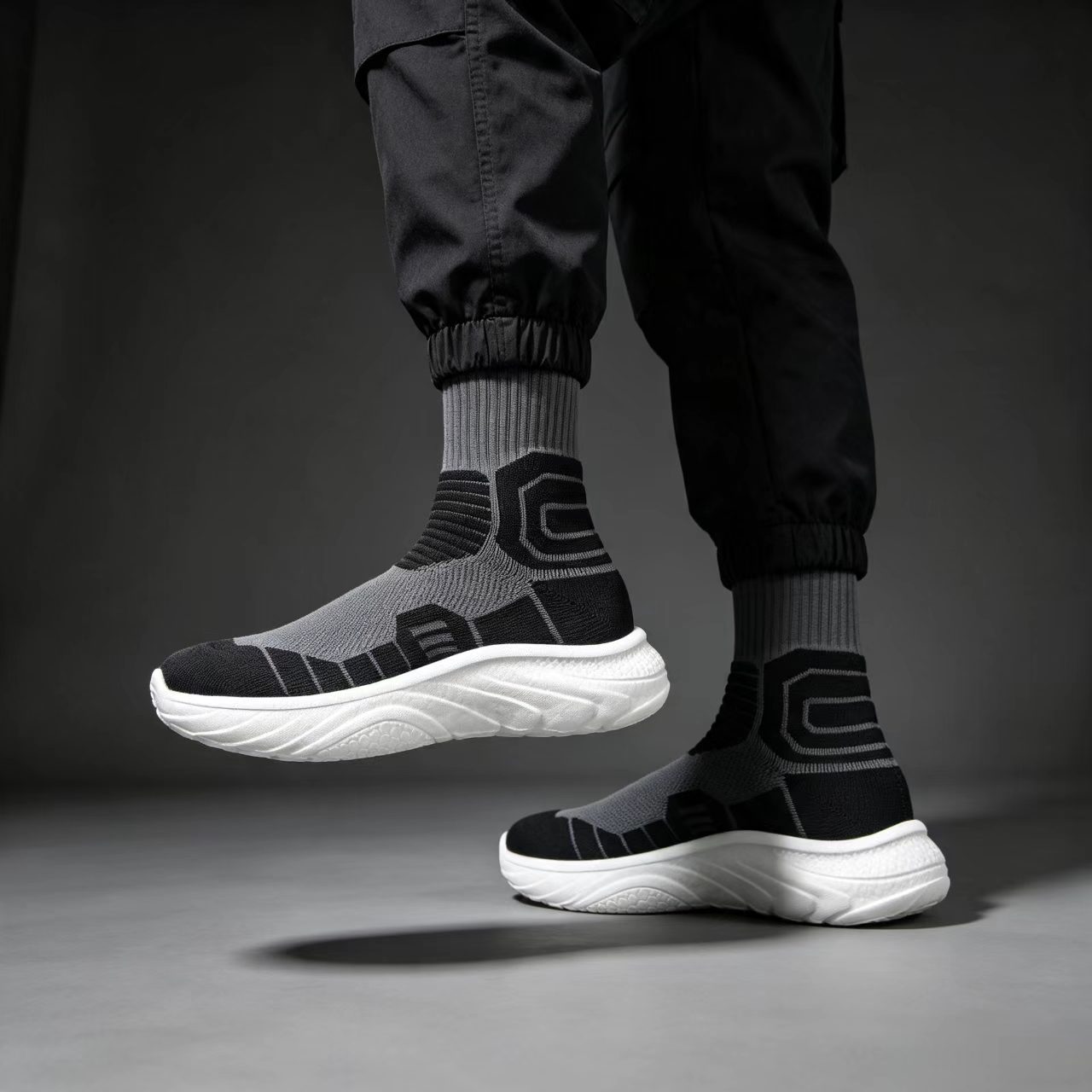 남성용 하이탑 양말형 트레이닝 슈즈, 팝콘 쿠션 솔,  - Men Shoes Size Chart 리뷰 및 가격