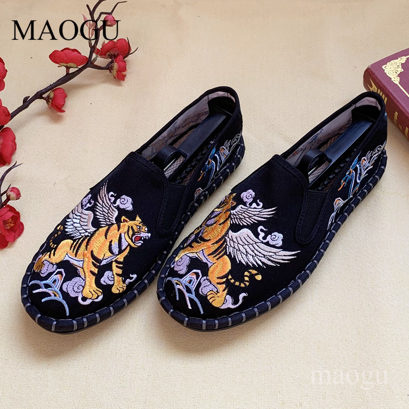 유니섹스 중국 스타일 자수 슬립온 신발 드래곤 타이거  - Men'S Shoes Dress Casual 리뷰 및 가격