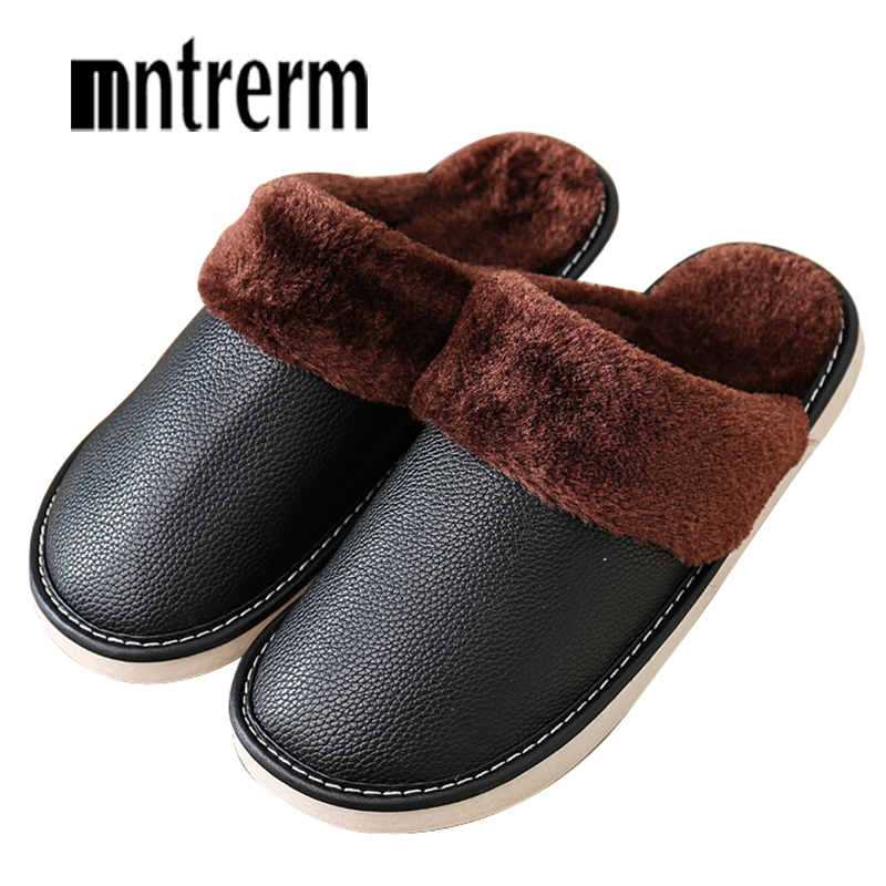 Mntrerm-천연 가죽 플러시 슬리퍼 여성용, 두꺼운 - Men Shoes Sale 리뷰 및 가격