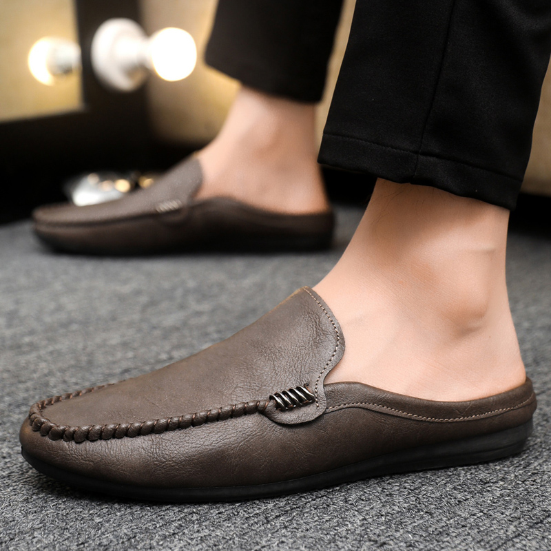 남성용 하프 슈즈, 편안한 PU 가죽 캐주얼 슈즈, 통 - Men Shoes Sale 리뷰 및 가격