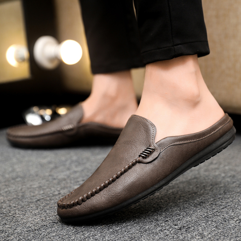 남성용 하프 슈즈, 편안한 PU 가죽 캐주얼 슈즈, 통 - Men Shoes Sale 리뷰 및 가격