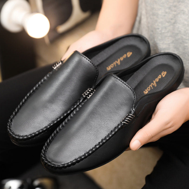 남성용 하프 슈즈, 편안한 PU 가죽 캐주얼 슈즈, 통 - Men Shoes Sale 리뷰 및 가격