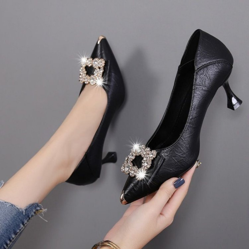 여성 섹시 하이힐 클래식 여성용 펌프스 가을 가죽 드레 - Men Shoes Type 리뷰 및 가격
