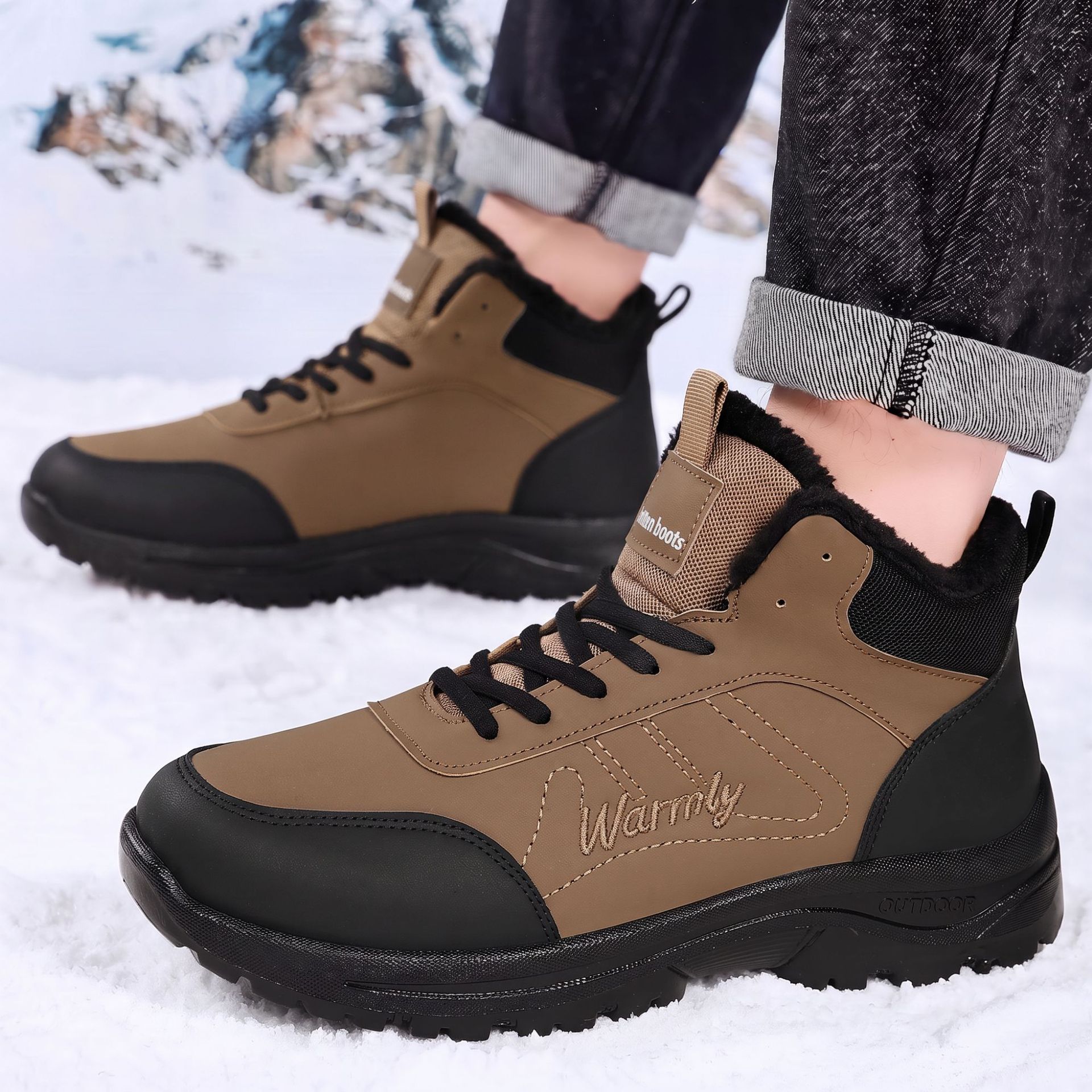 겨울철 야외 하이킹에 적합한 두꺼운 벨벳 안감의 남성용 - Men'S Shoes Dress Casual 리뷰 및 가격