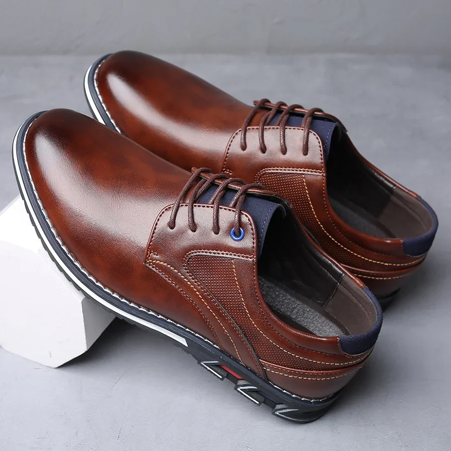 레트로 남자 비즈니스 가죽 신발 남자를위한 패션 캐주얼 - Men Shoes Elegant 리뷰 및 가격